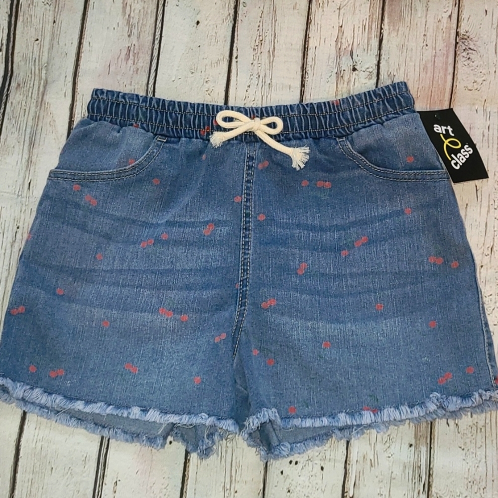 NWT Art Class Cherry Beach Denim Shorts Girls Sz. 10/12